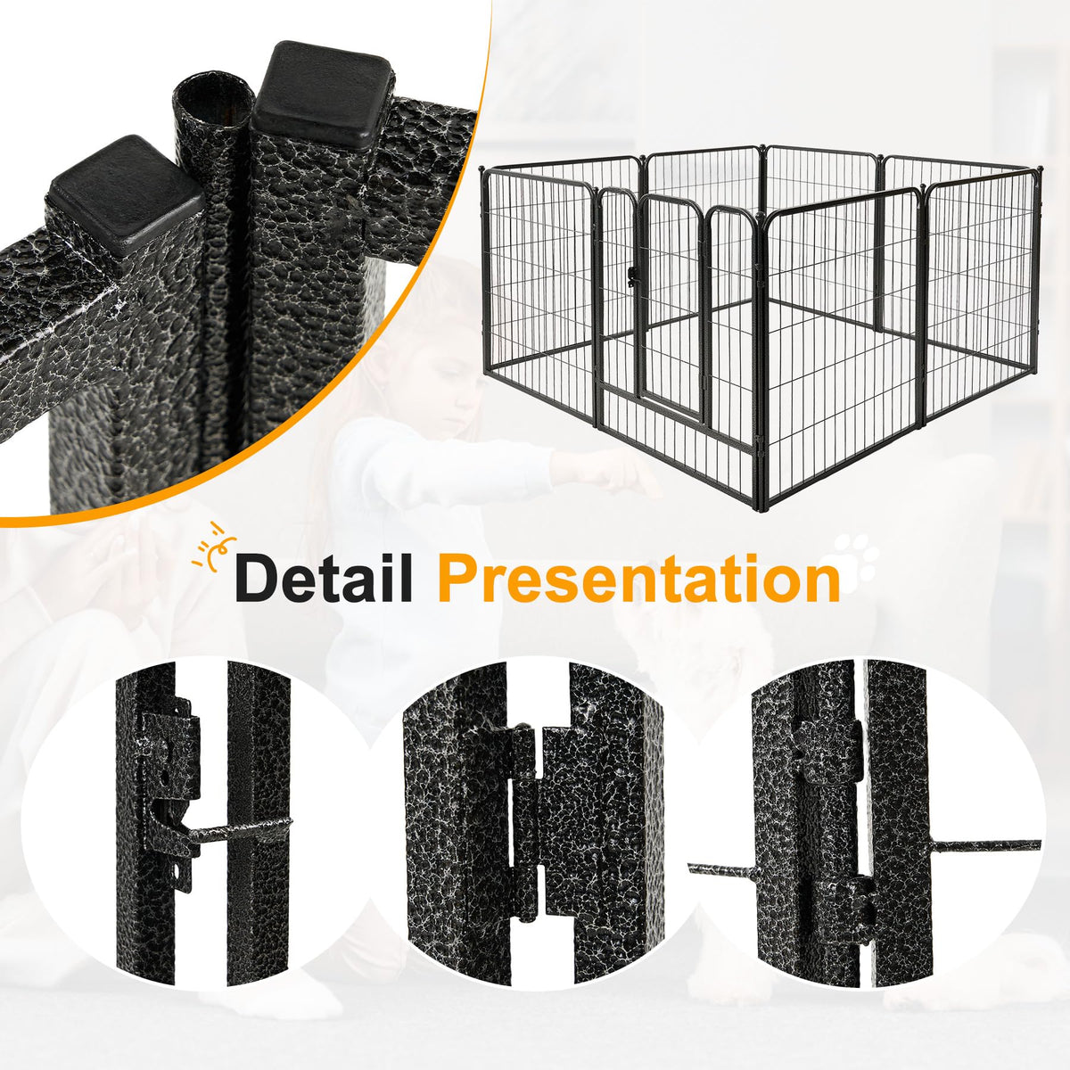 Heavy Duty 16 Panel Metal Pet Playpen H807190