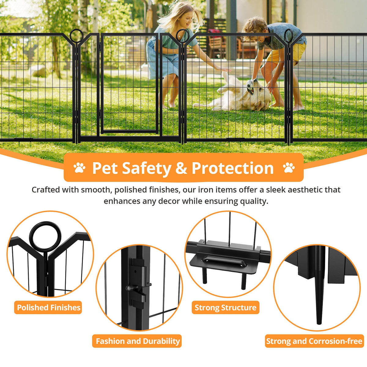 32 in 16 Panel Dog Playpen with Gate S204413