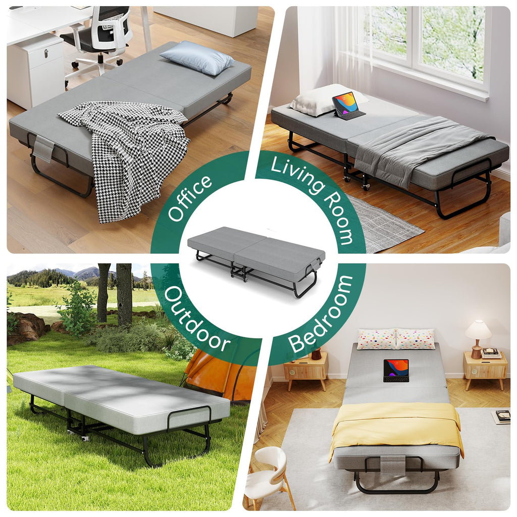 Folding Bed on Wheels 75" x 31" N979898
