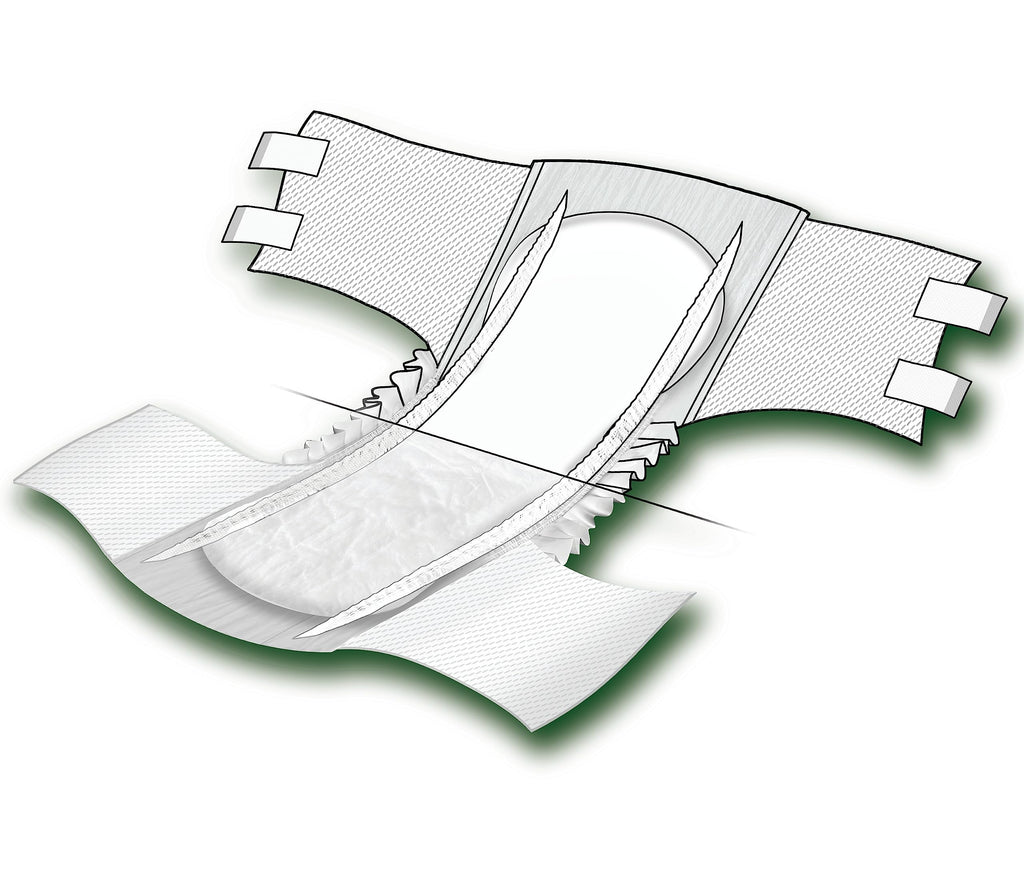 Adult Incontinence Briefs with Tabs, Medium, 15 Count M1804