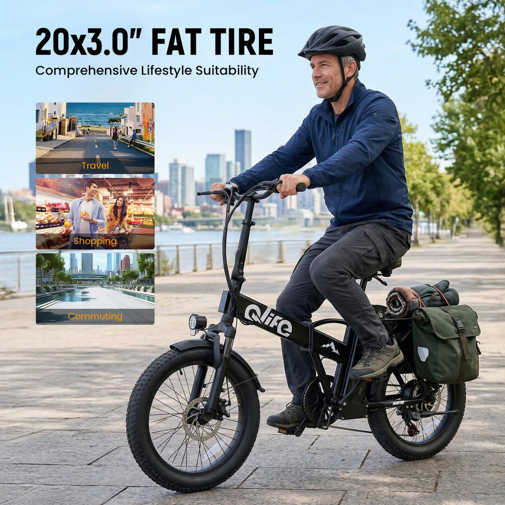 Foldable Electric Bike with 20" Fat Tires P18790