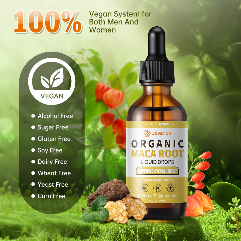 Organic Maca Root Liquid Drops with Ashwagandha 2 Fl Oz S52500