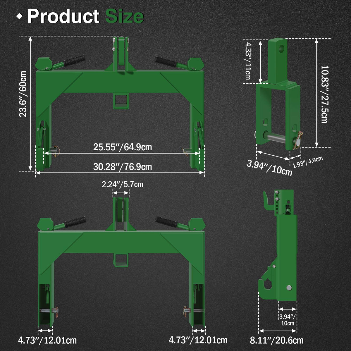 3-Point Quick Hitch with 2" Receiver B5415