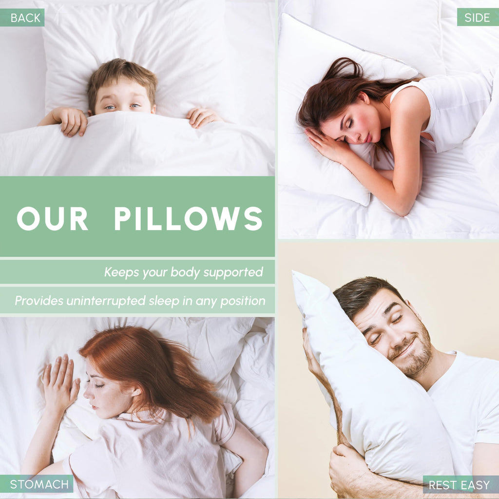 King Size Cotton Bed Pillows Set of 2 A800