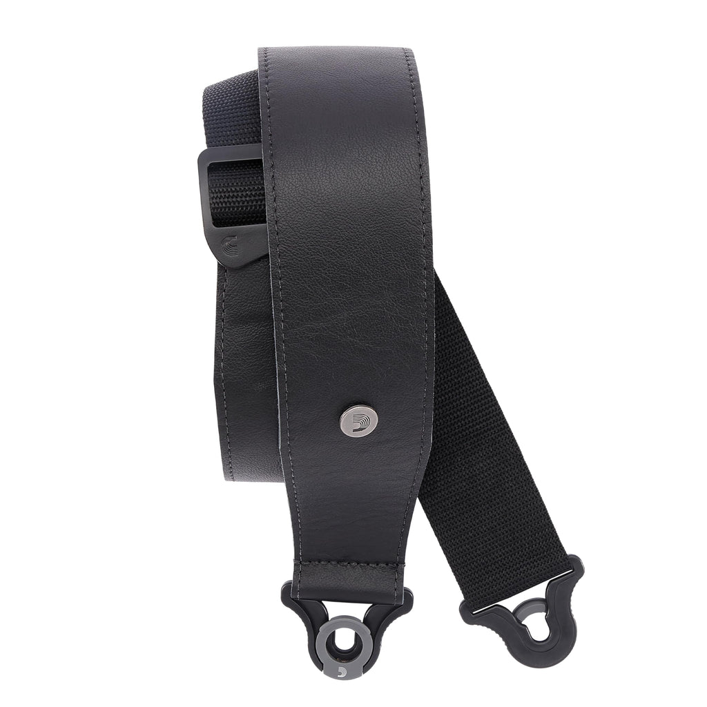 Black Leather Guitar Strap C794
