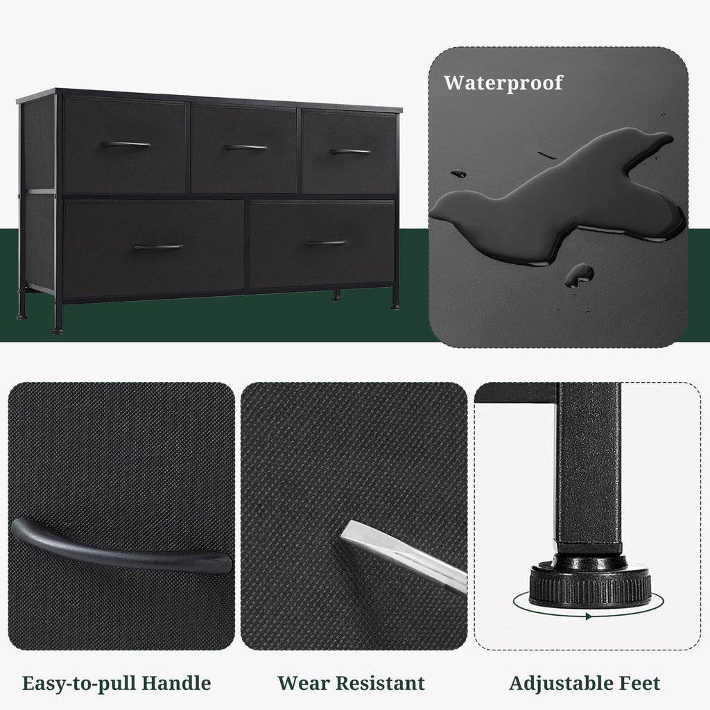 5 Drawer Fabric Dresser V990775