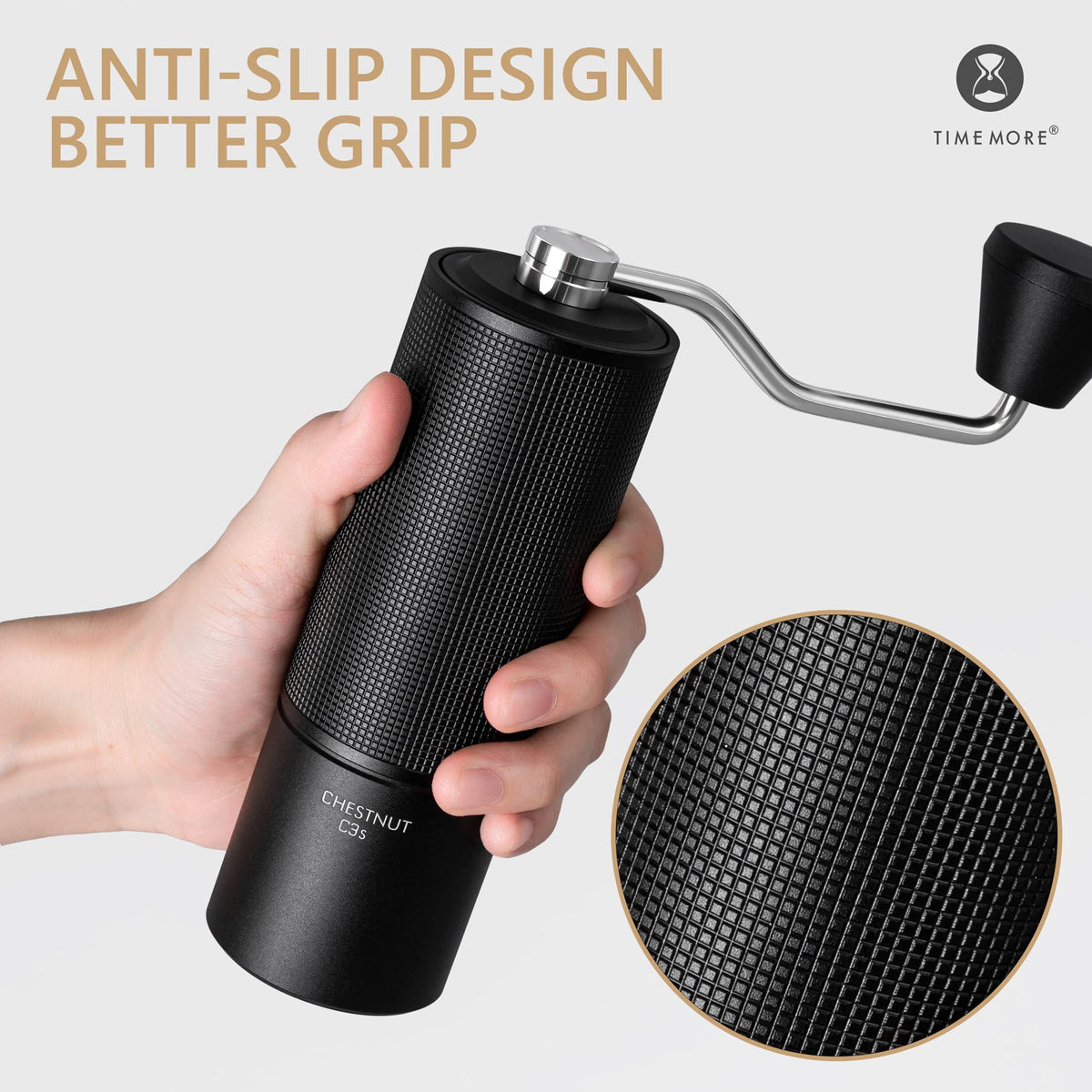 Manual Coffee Grinder with Adjustable Grind Setting Stainless Steel Conical Burr A437493