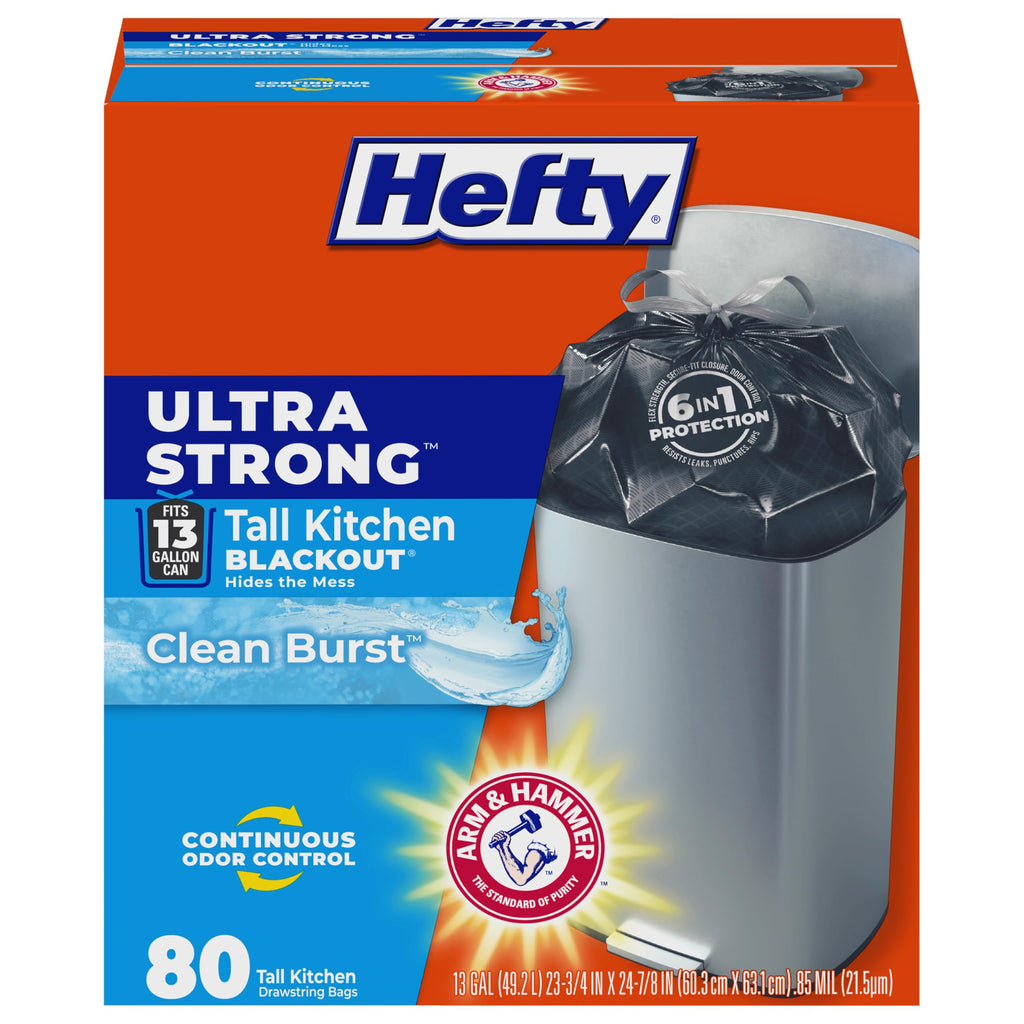 13 Gal Black Kitchen Trash Bags 80ct I76564