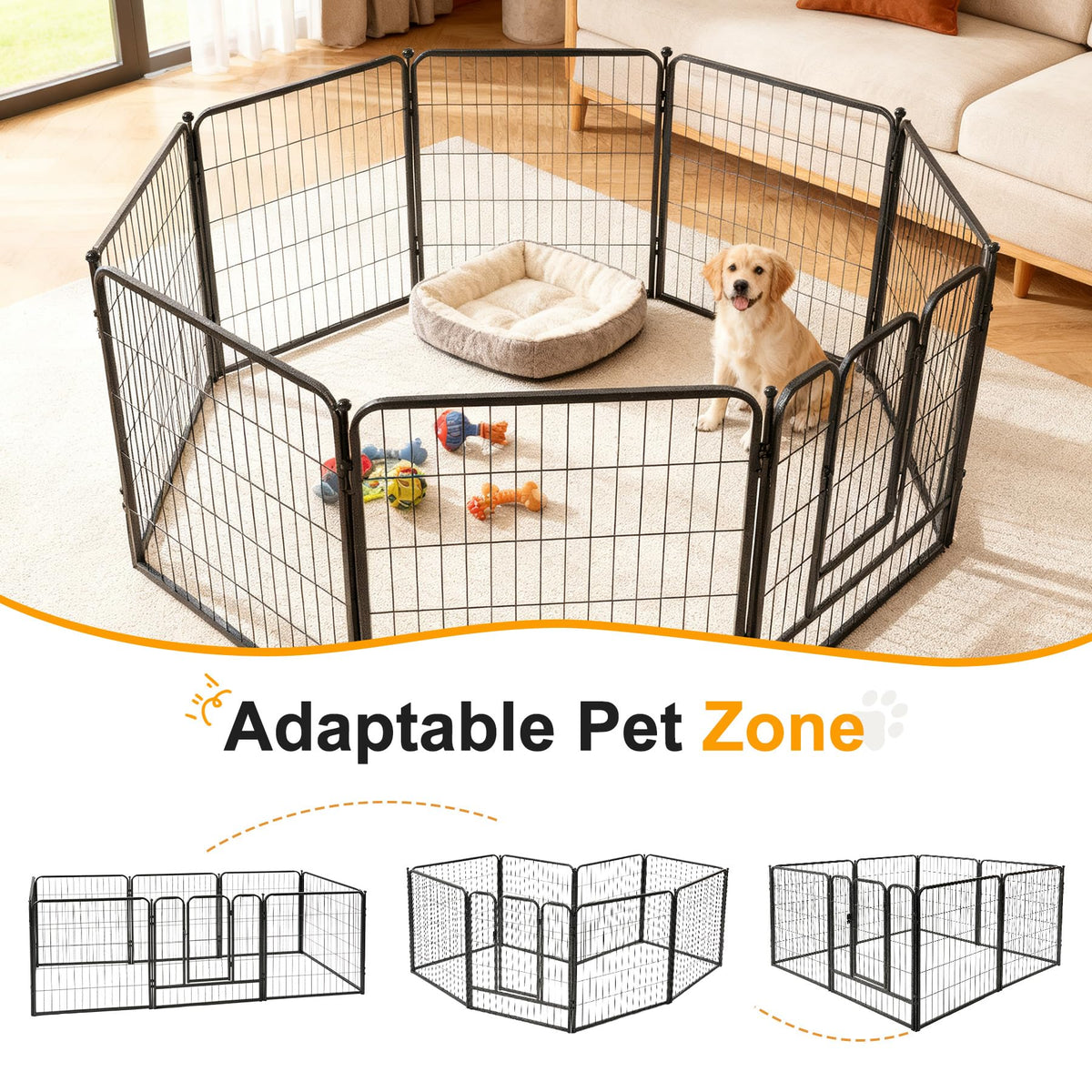 Heavy Duty 16 Panel Metal Pet Playpen H807190