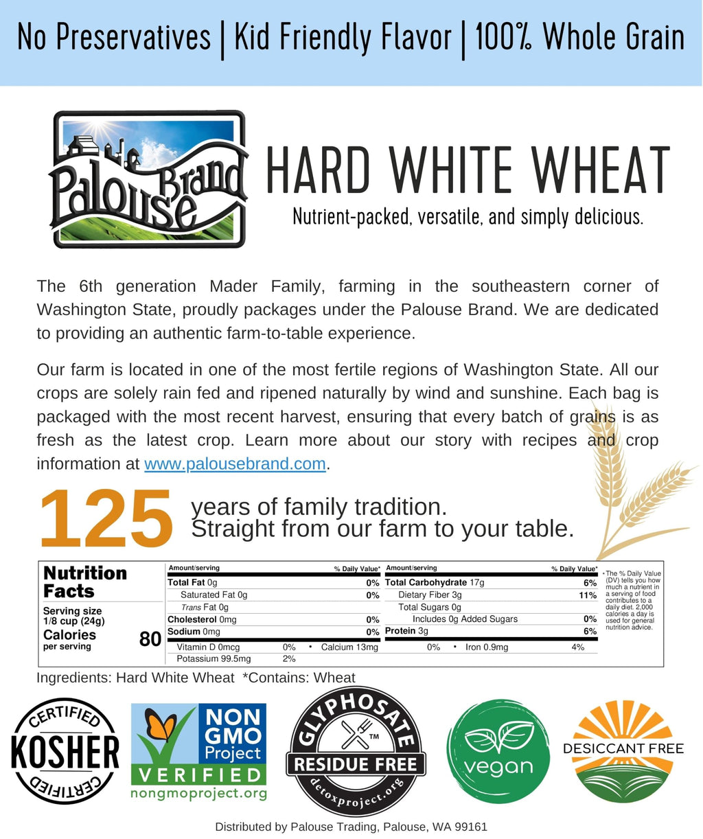 Hard White Wheat Berries 25 lbs O6562