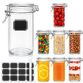 8 PCS 16 oz Glass Jars with Airtight Lid K22863