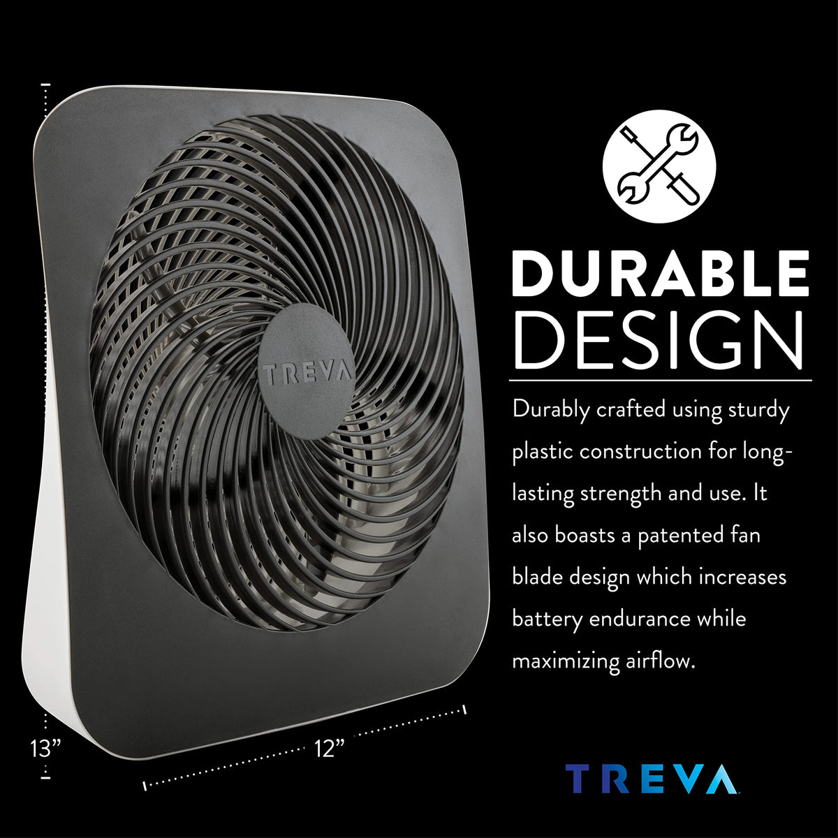10 in Portable Desk Fan 2-Speed with USB Port G5386