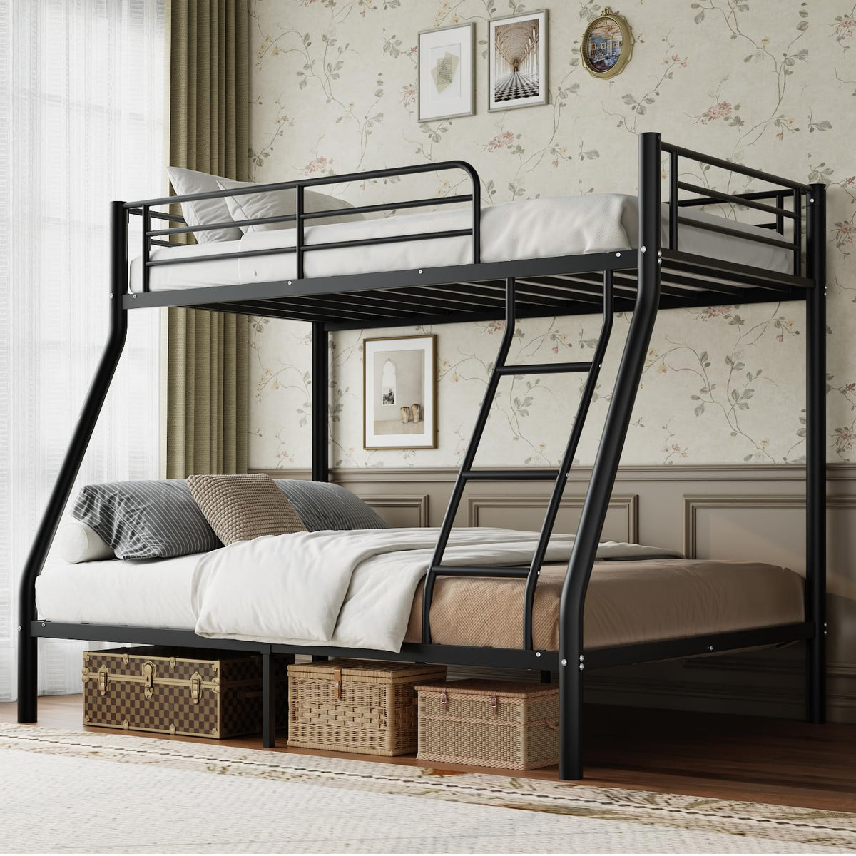 Twin Over Full Size Metal Bunk Beds X254