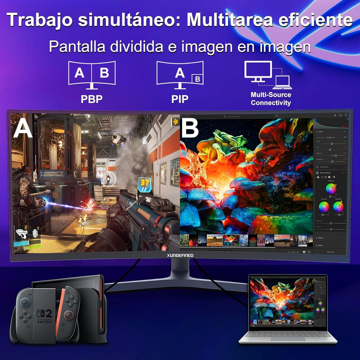 34 Inch Curved Ultrawide Gaming Monitor 180Hz UWQHD F251