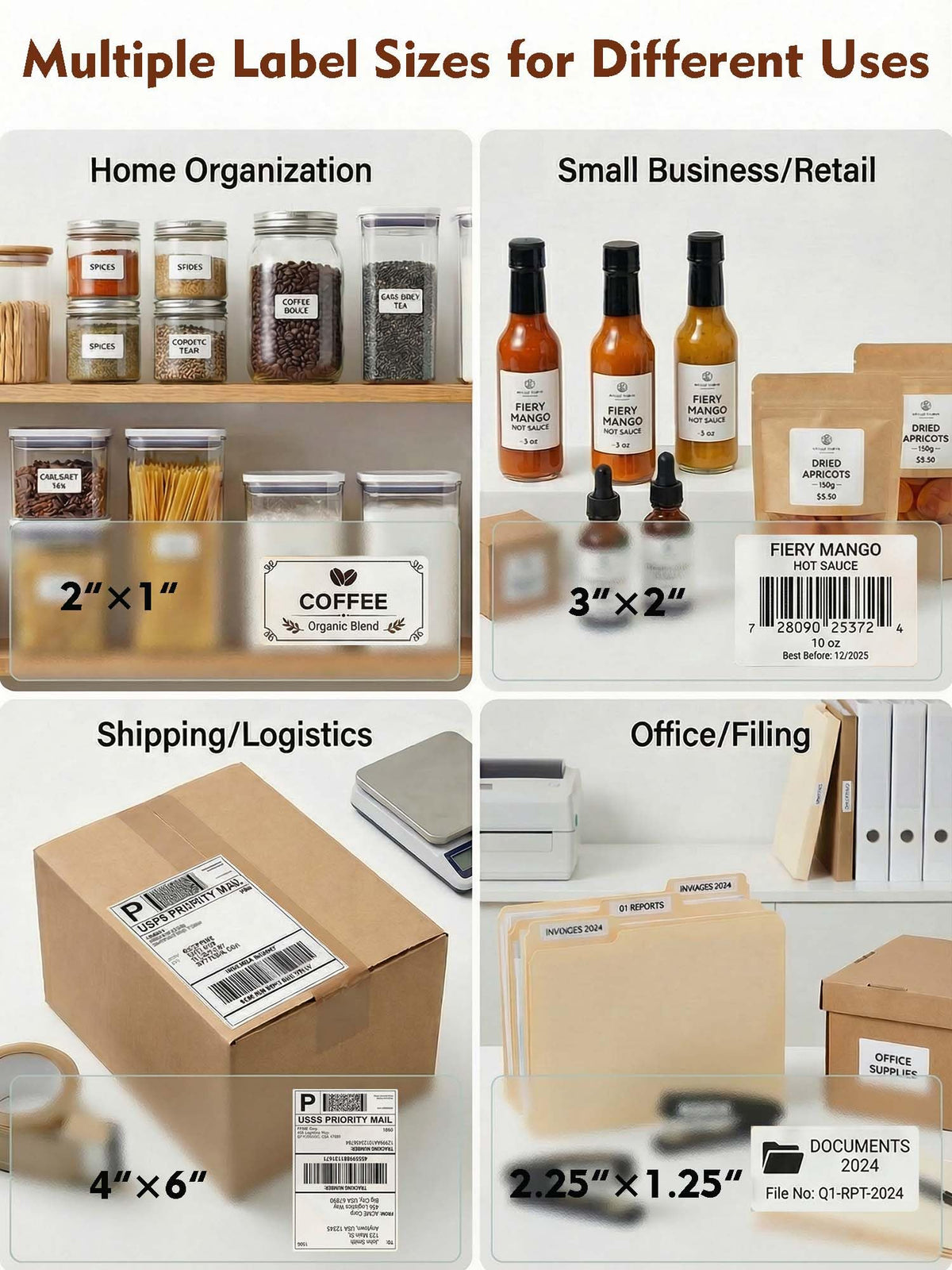 Bluetooth Thermal Shipping Label Printer 4x6 Black A256560