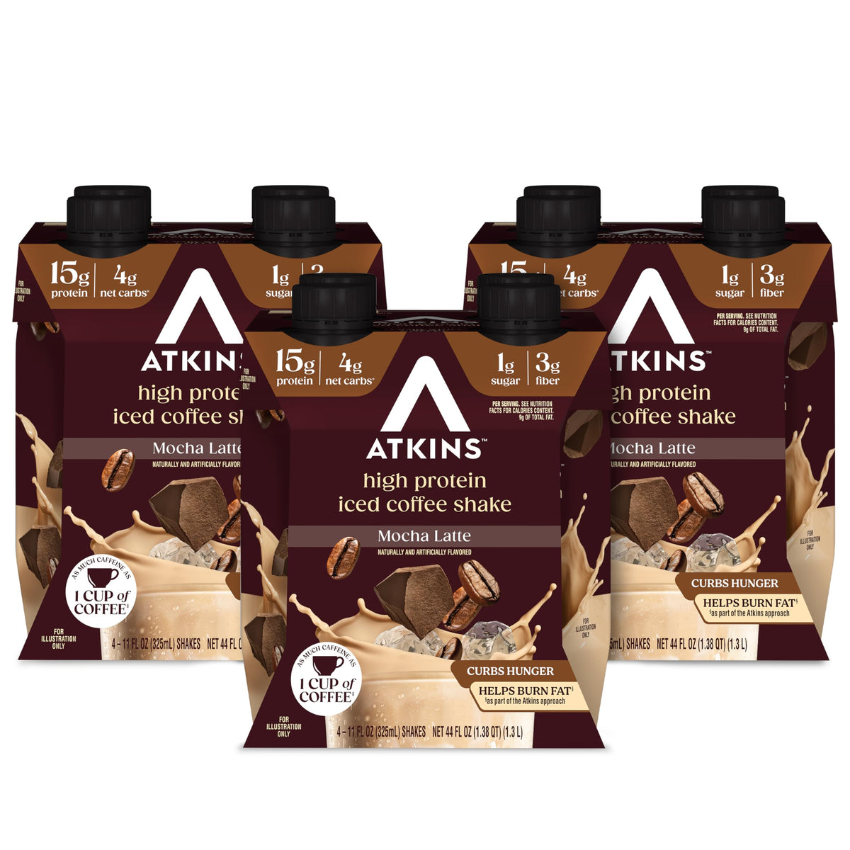 High Protein Mocha Latte Iced Coffee Shake, 12 Count A9425