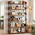 6-Tier Tall Open Bookshelf with Metal Frame F7946