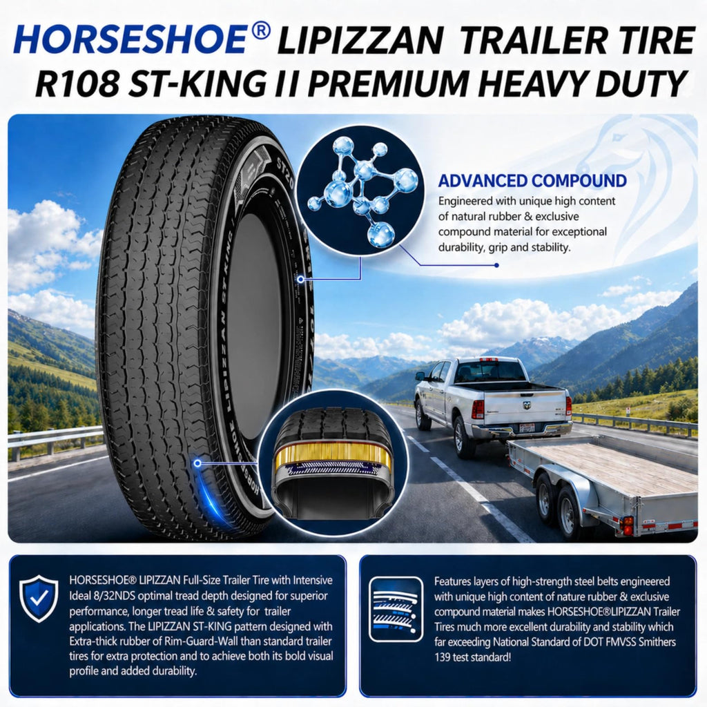 4 ST205/75R15 10PR Steel Belted Radial Trailer Tire M4482