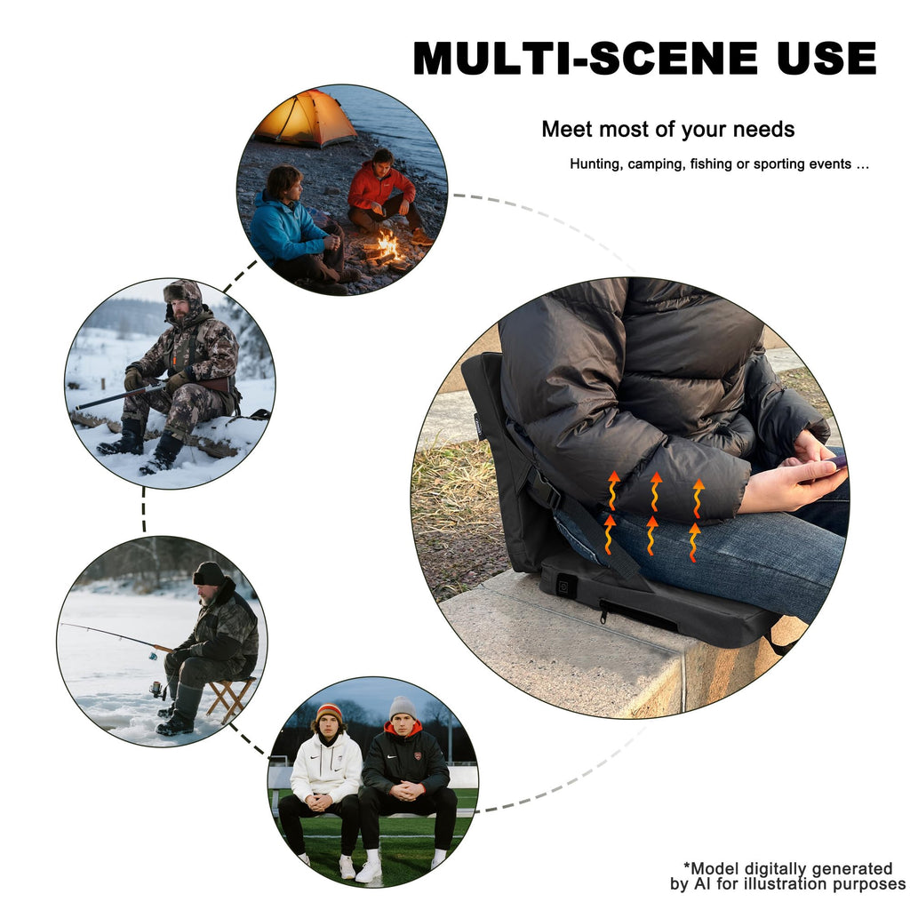 Warm Seat Cushion with Back Support R7314