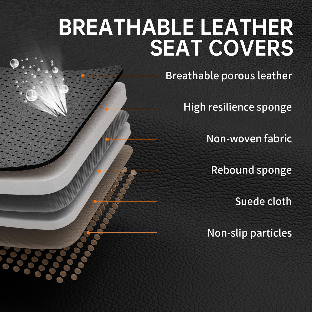 Black White Car Seat Covers Full Set I4510