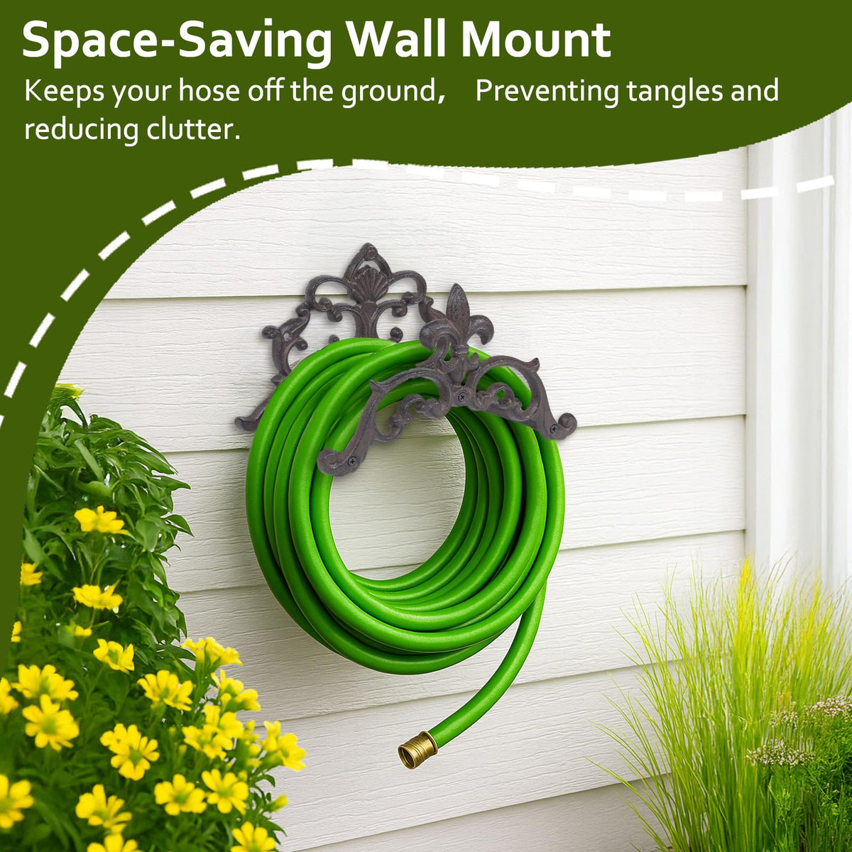 Cast Iron Wall Mount Hose Holder Y37559
