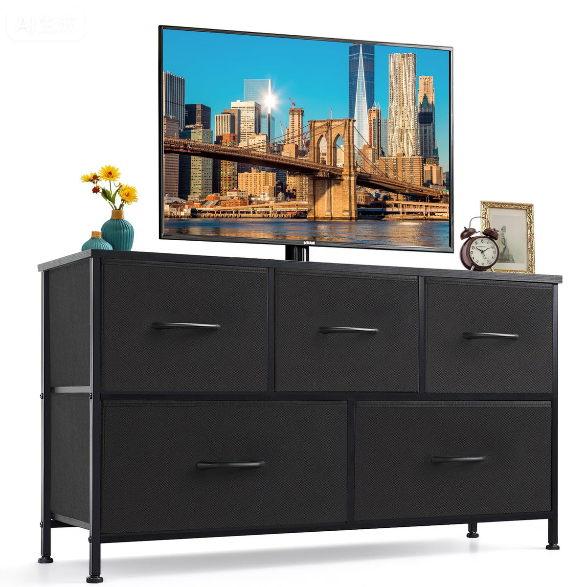 5 Drawer Fabric Dresser V990775