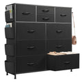 Black 10 Drawer Fabric Dresser E517405