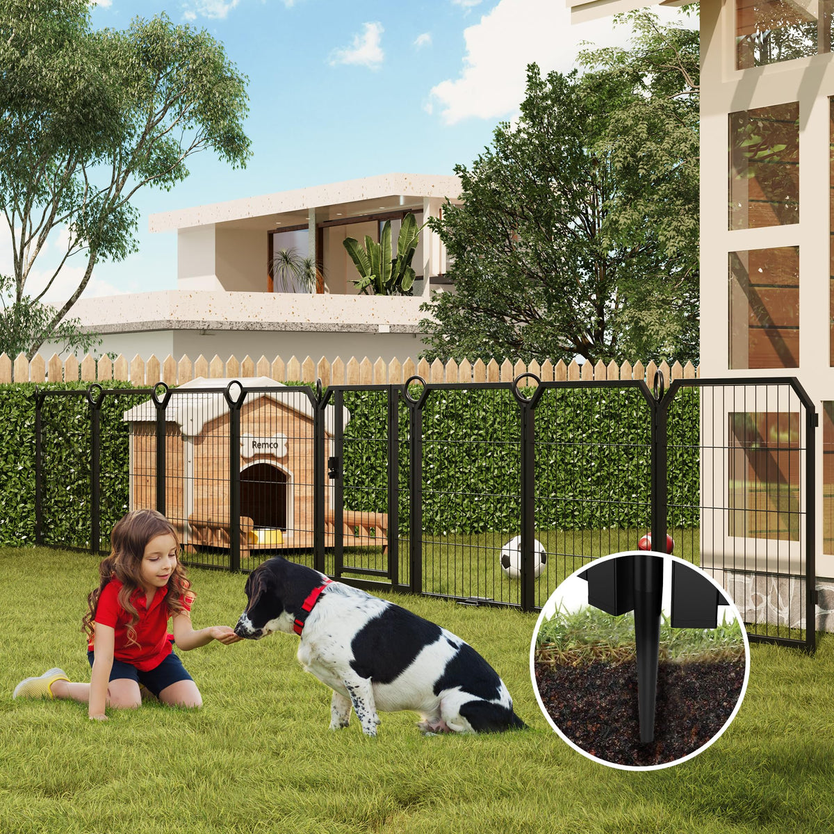 32 in 16 Panel Dog Playpen with Gate S204413