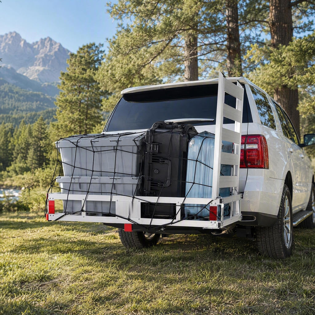 Aluminum Hitch Cargo Carrier with Folding Ramp V431