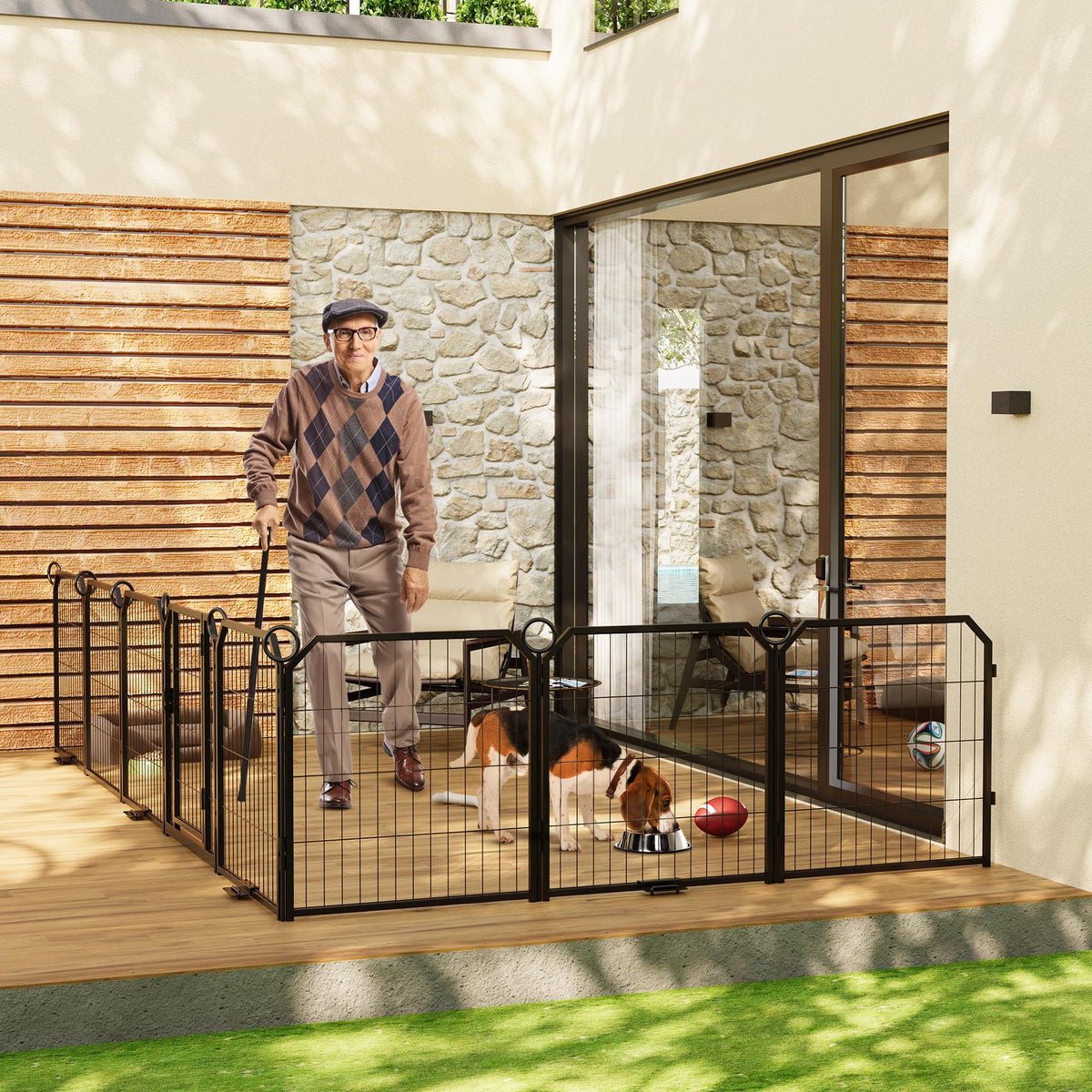32 in 16 Panel Dog Playpen with Gate S204413
