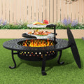 43 Inch Wood Burning Fire Pit with Lid M41598