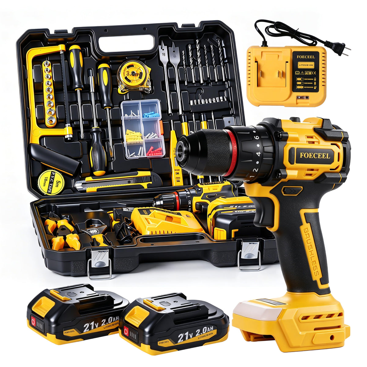21V Brushless Cordless Drill Set B705182