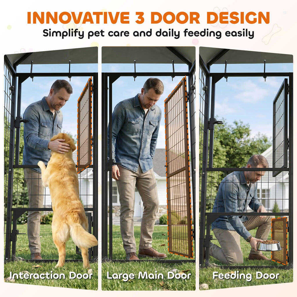 Large Dog Kennel Outdoor with Roof R1302